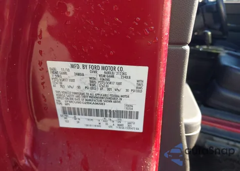 2011 Ford Escape Limited from USA, damaged, VIN 1FMCU9EG2BKA96583